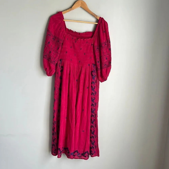 NEW Anthropologie Bonnie Smocked Midi Dress - Picture 2 of 12